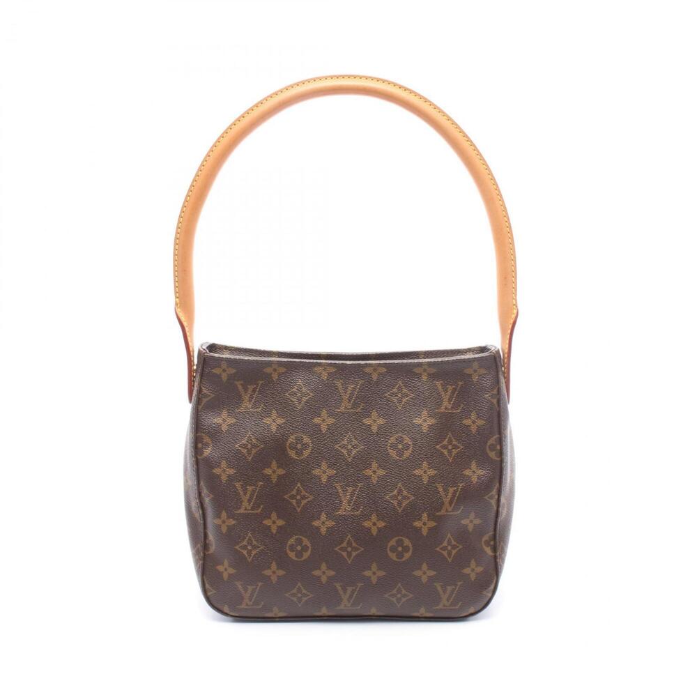 LOUIS VUITTON Authentic Brown Monogram Leather Looping MM Shoulder Bag